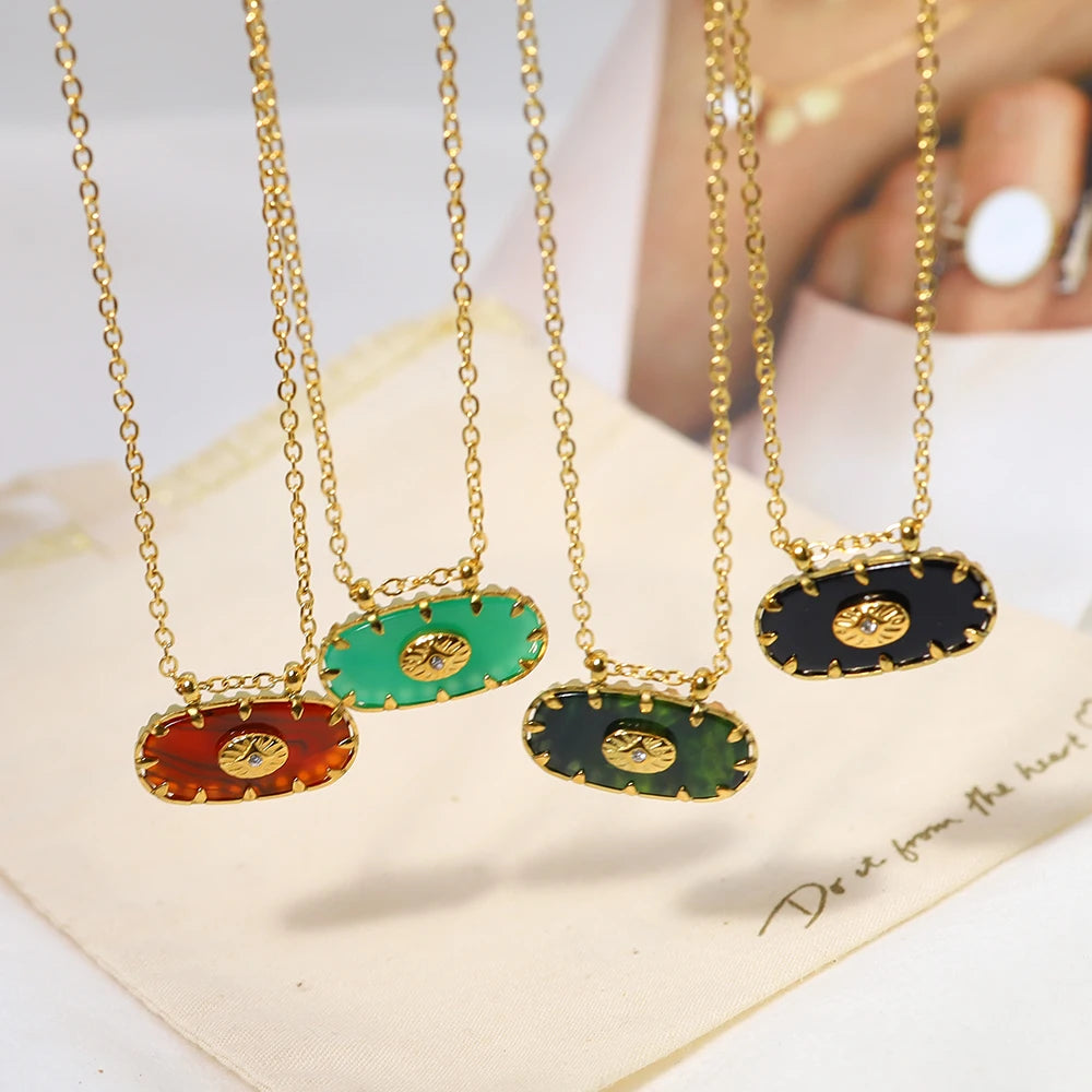 Ziora Colorful Acrylic Charm Necklace