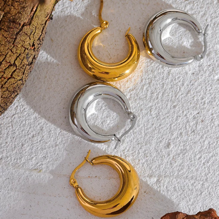 Ziora  Chunky Hoop Earrings