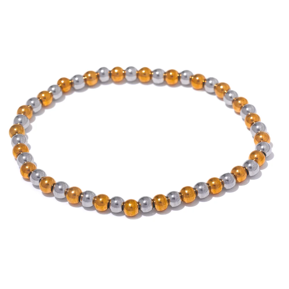 Ziora Stainless Steel Beaded Bracelet