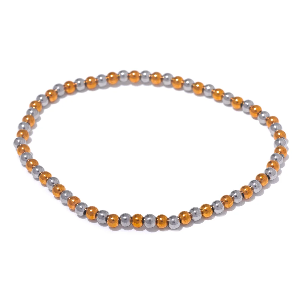 Ziora Stainless Steel Beaded Bracelet