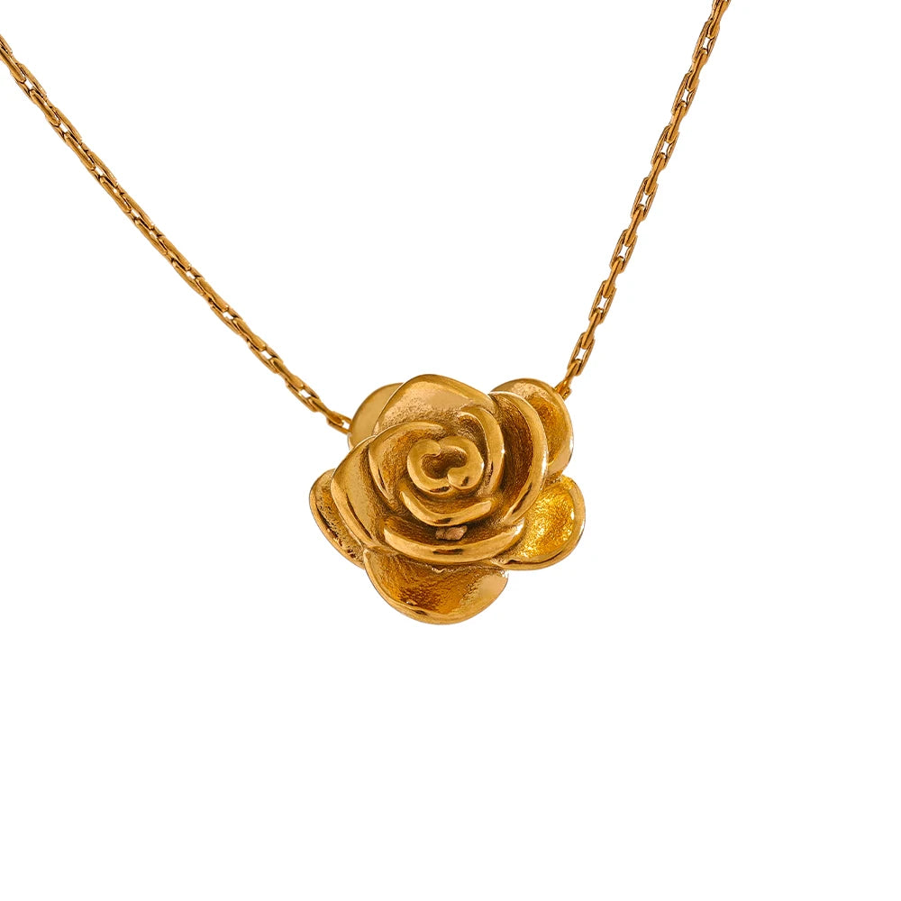 Ziora Stereoscopic Rose Necklace