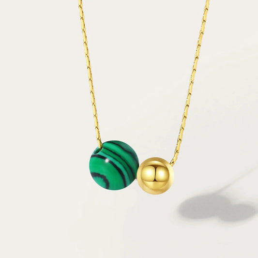 Minimalist Natural Stone Beaded Necklace