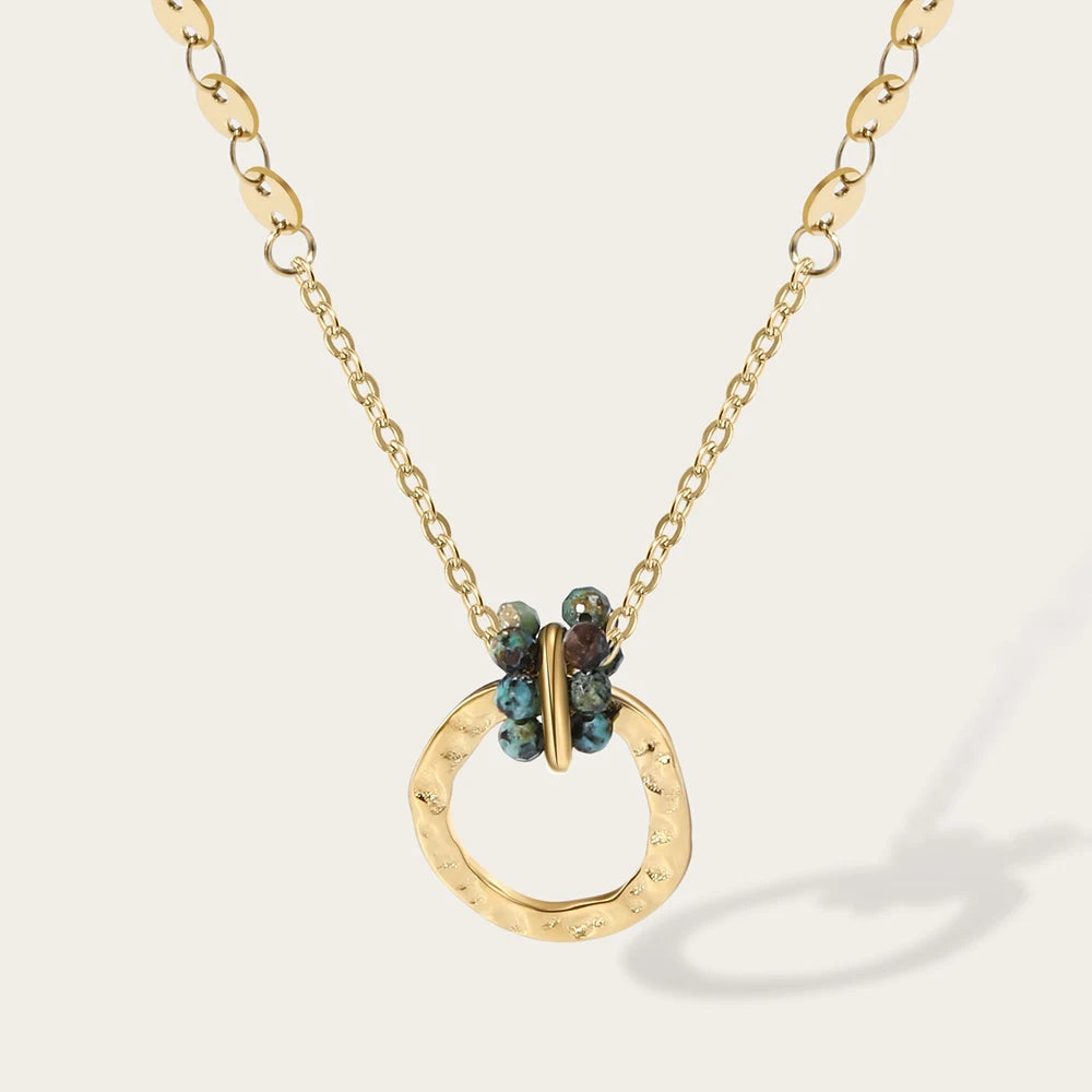 Ziora African Turquoise Pendant Necklace