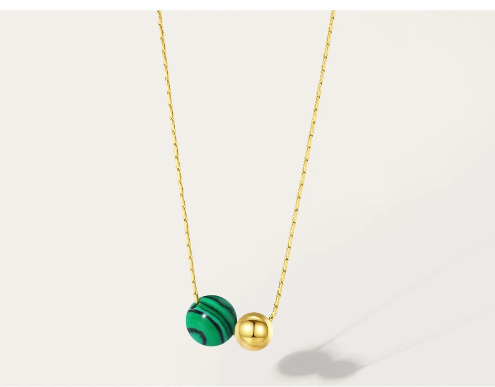 Minimalist Natural Stone Beaded Necklace