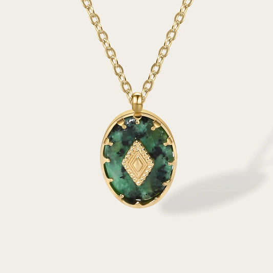 Ziora Turquoise Natural Stone Pendant Necklace