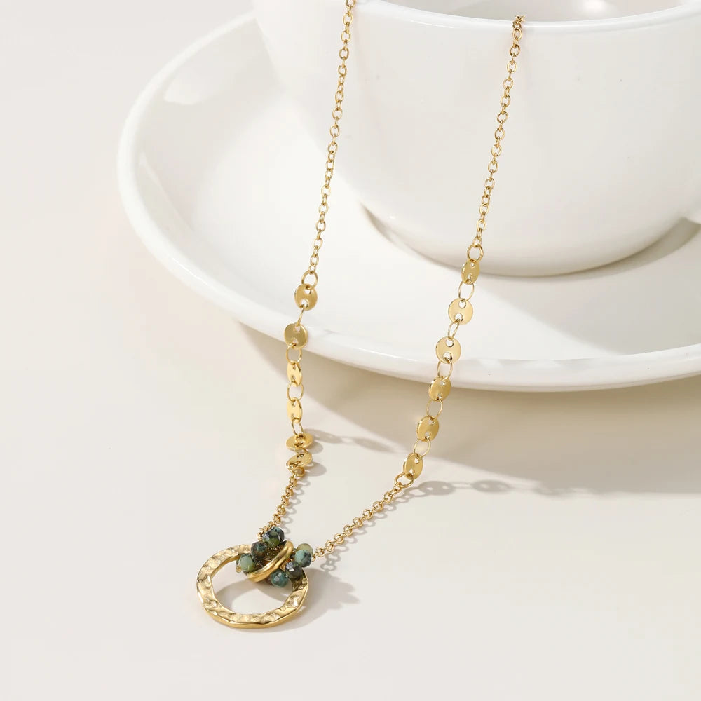 Ziora African Turquoise Pendant Necklace
