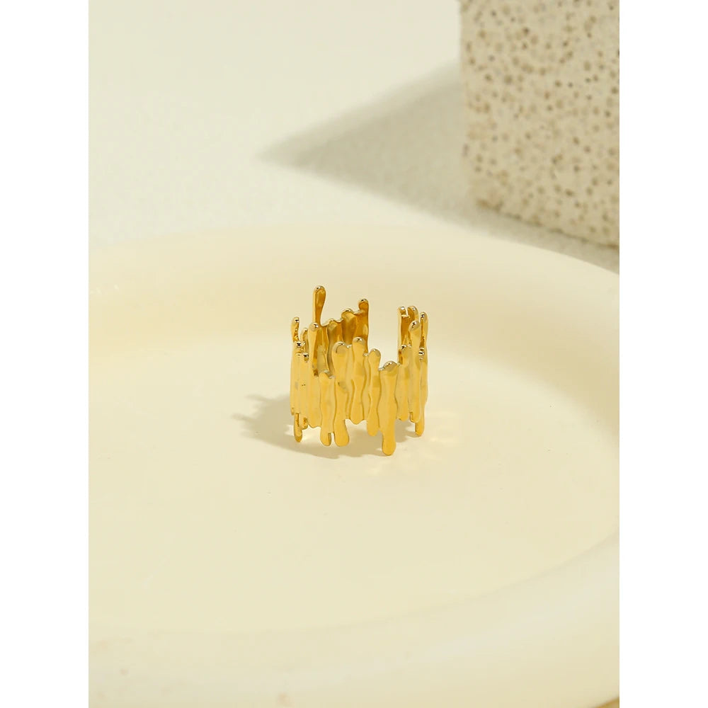 Ziora Irregular Wide Band Ring