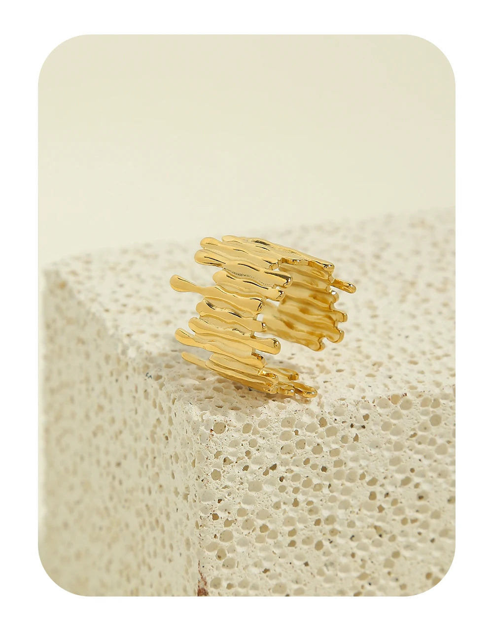 Ziora Irregular Wide Band Ring