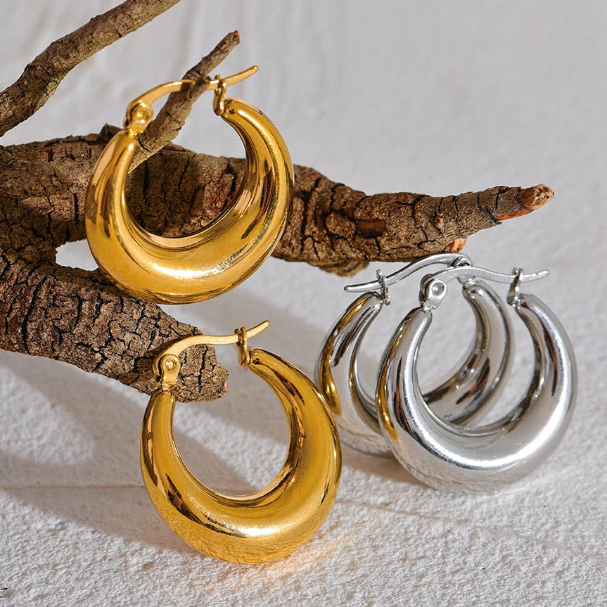 Ziora  Chunky Hoop Earrings