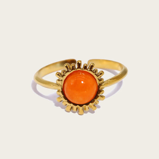 Ziora Retro Orange Stone Ring