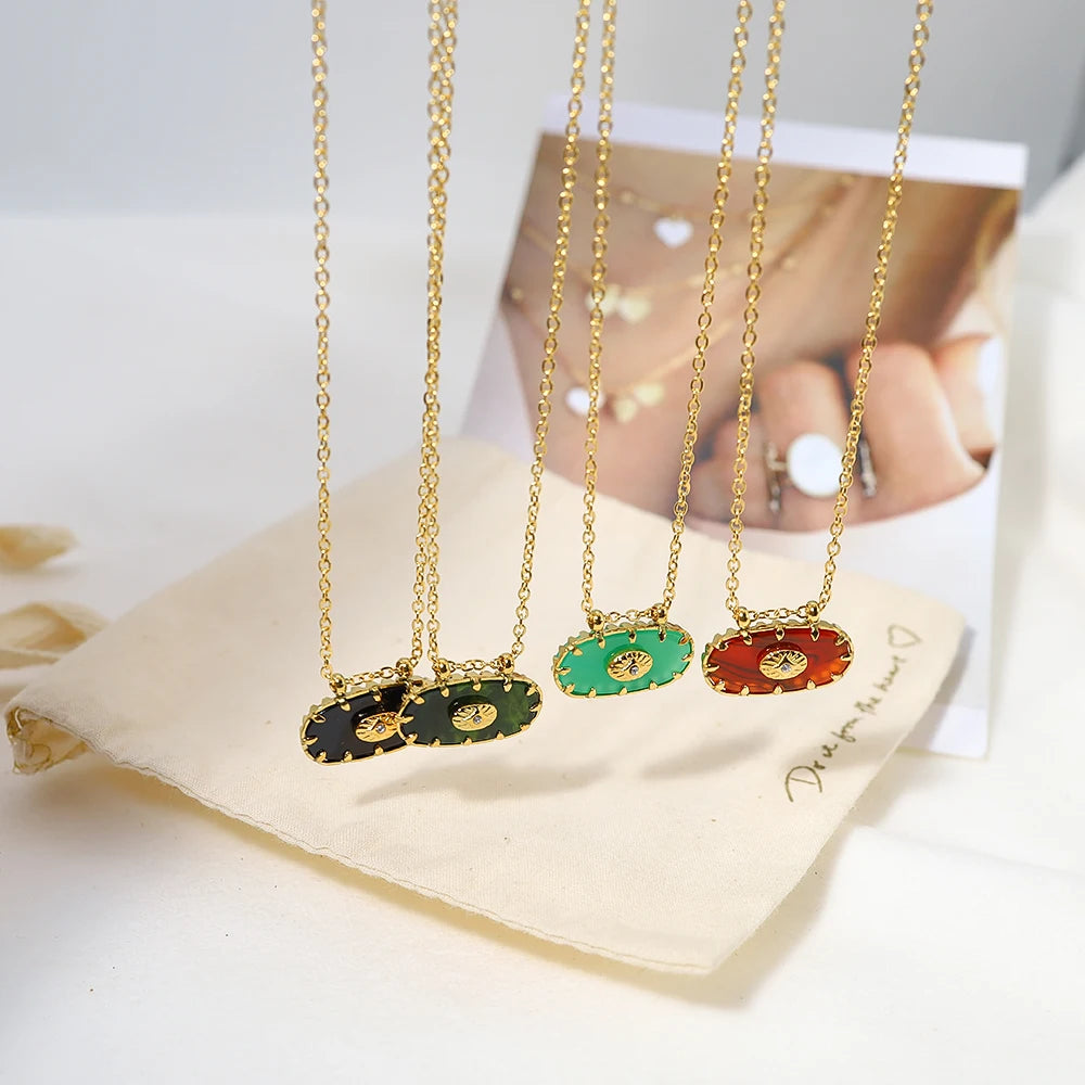 Ziora Colorful Acrylic Charm Necklace