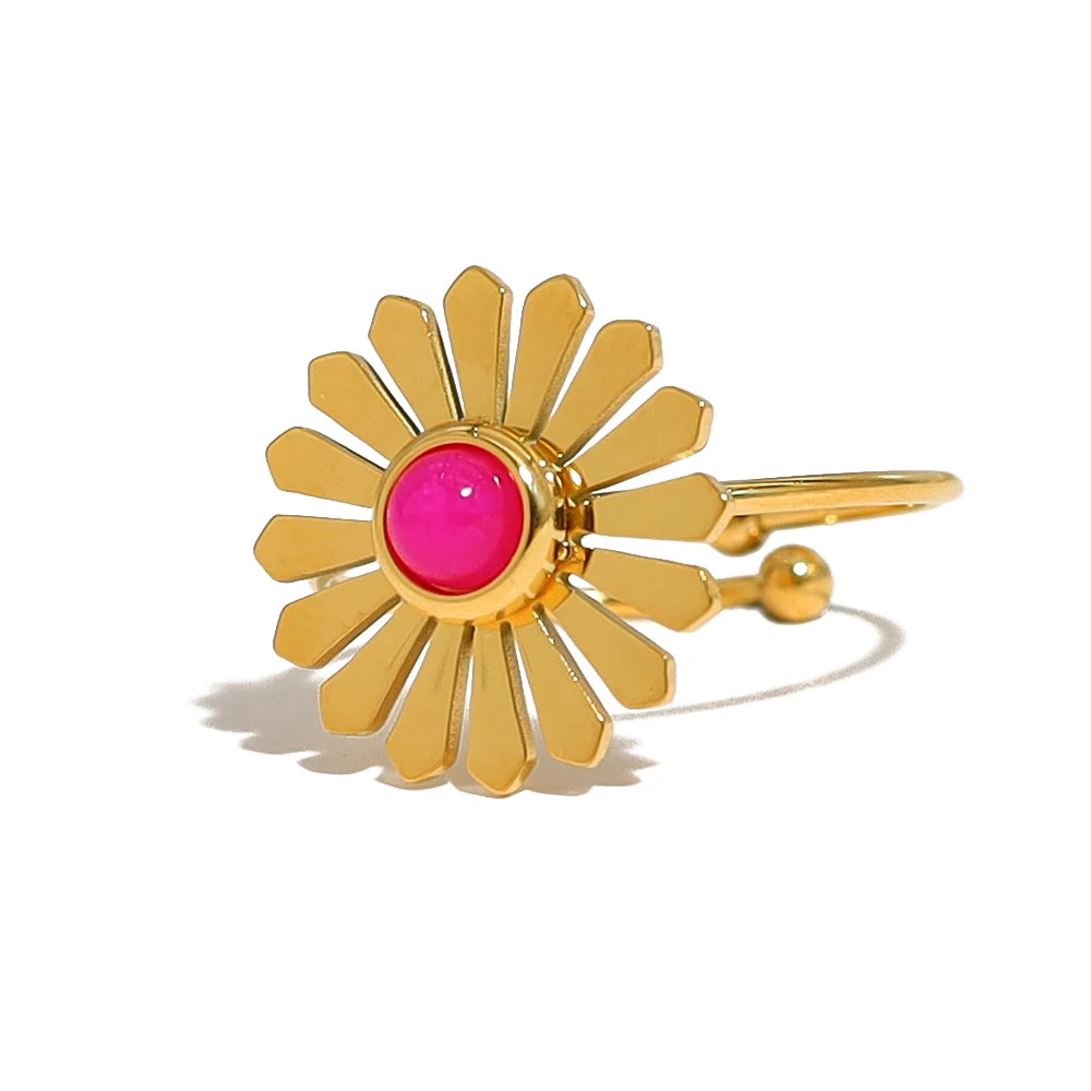 Ziora Pink Natural Stone Ring