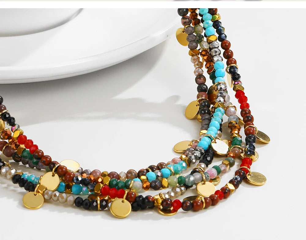 Ziora Colorful Beaded Bohemian Necklace