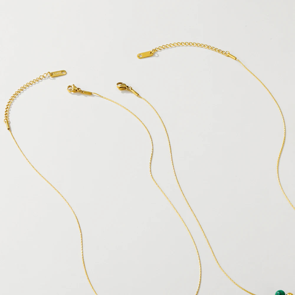 Minimalist Natural Stone Beaded Necklace