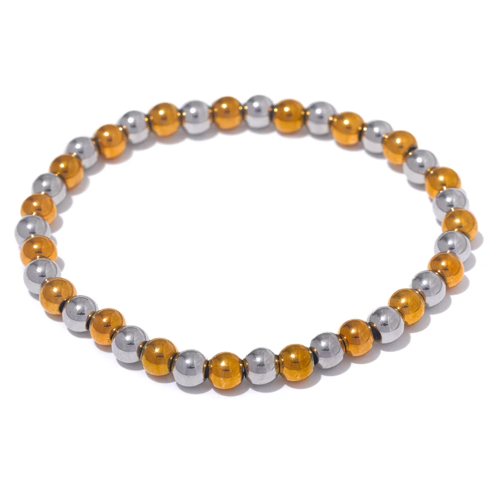 Ziora Stainless Steel Beaded Bracelet