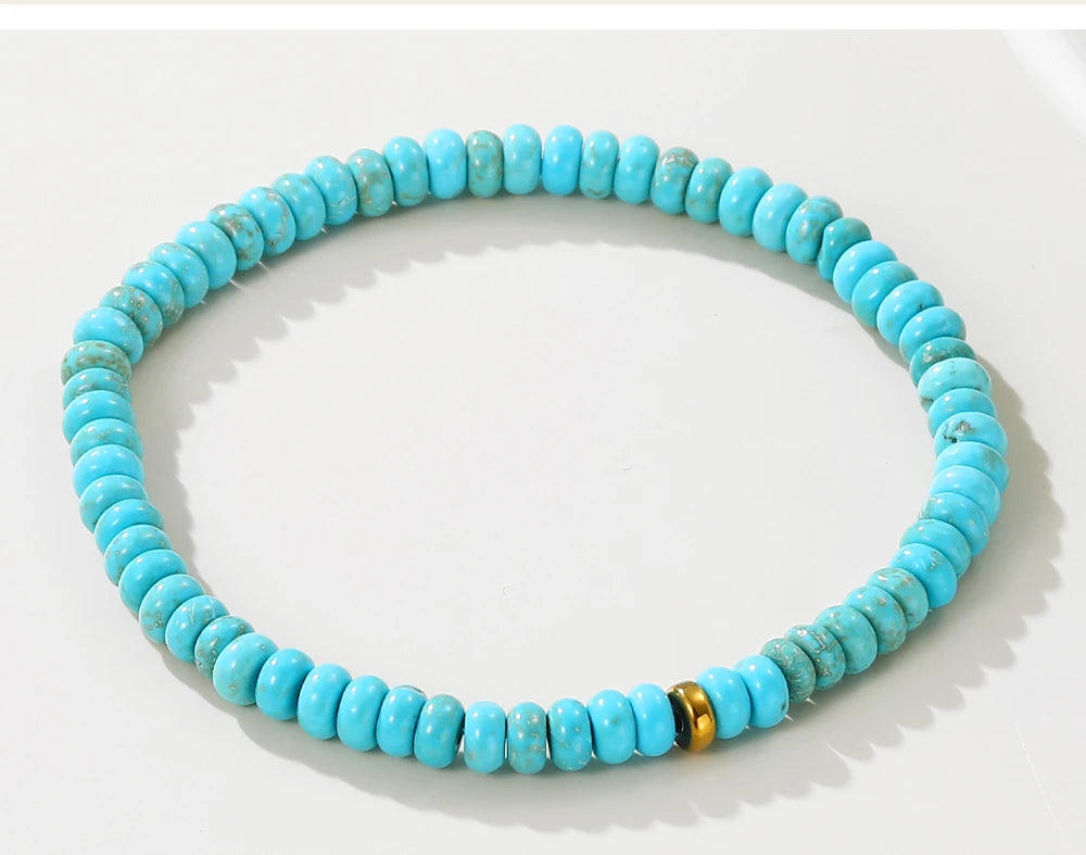 Ziora Round Beads Handmade Natural stone  Bracelets