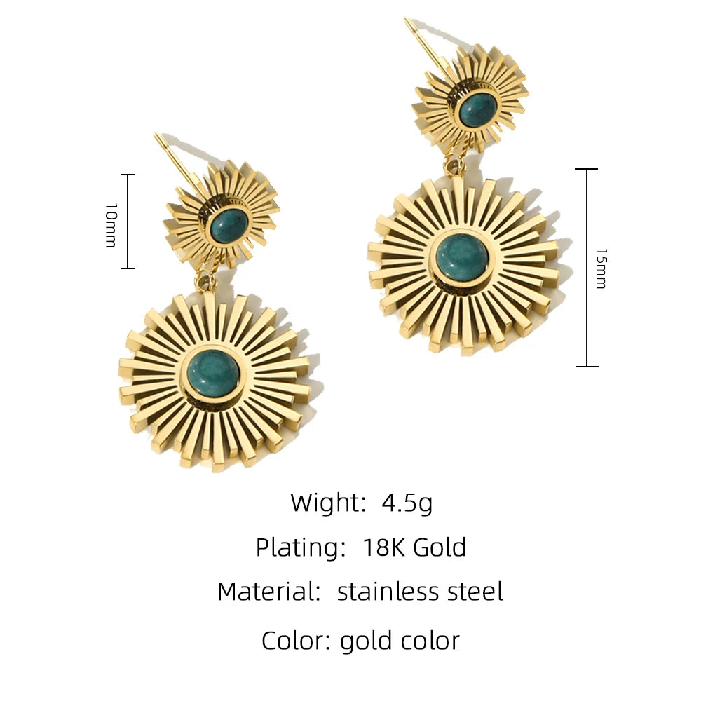 Ziora Steampunk Geometric Drop Earrings