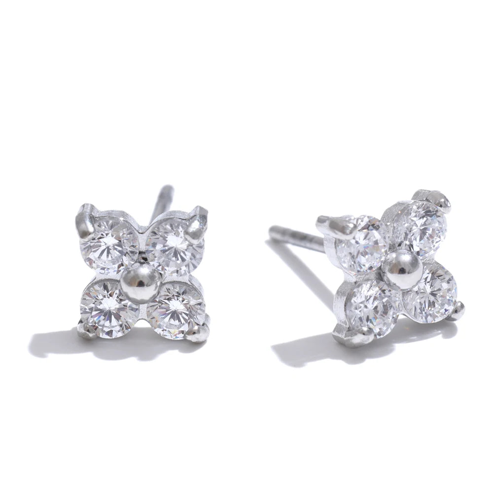 Ziora Cubic Zirconia Flower Stud Earrings
