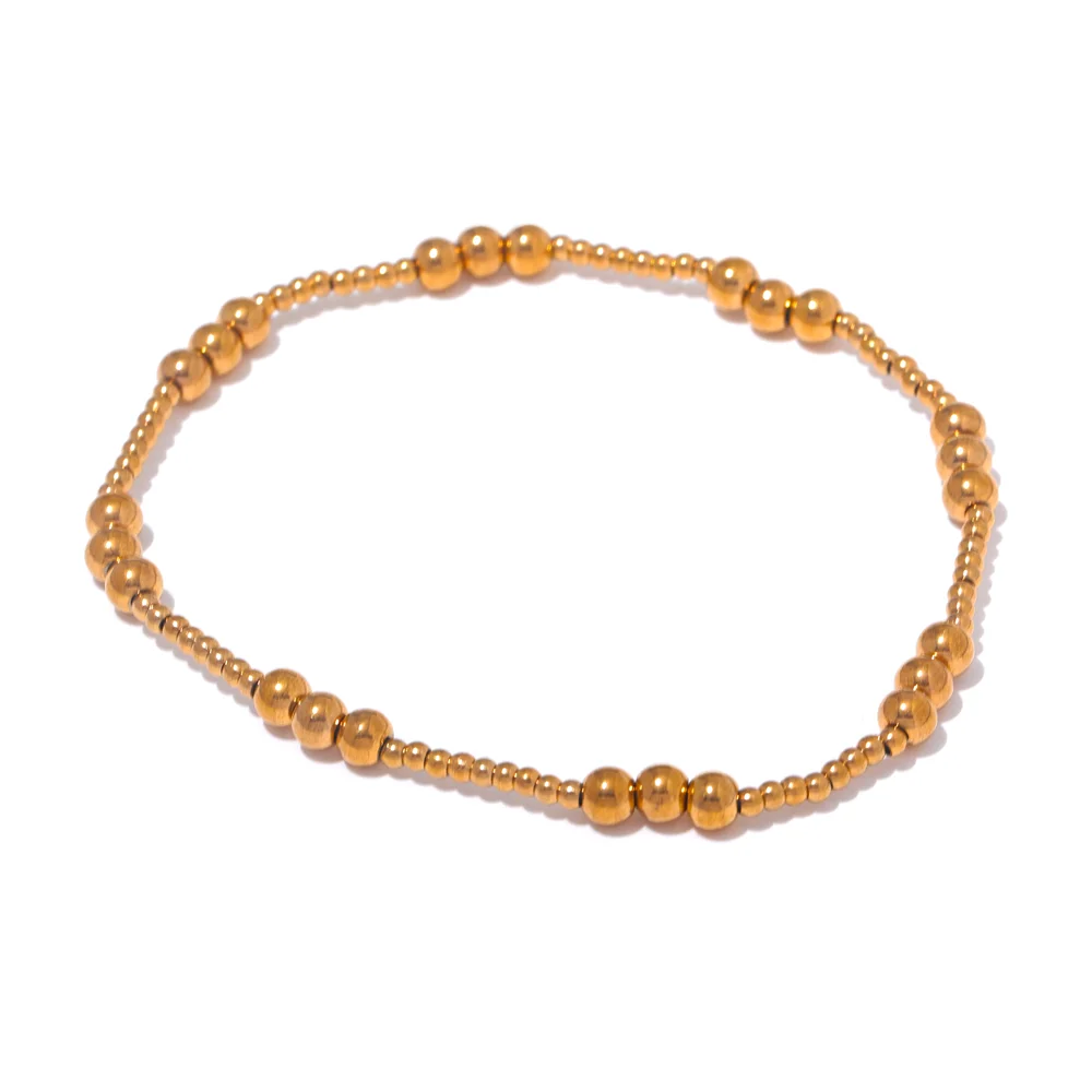Ziora Stainless Steel Beaded Bracelet