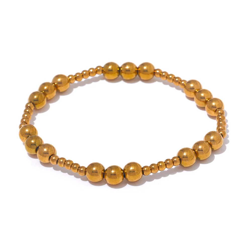 Ziora Stainless Steel Beaded Bracelet