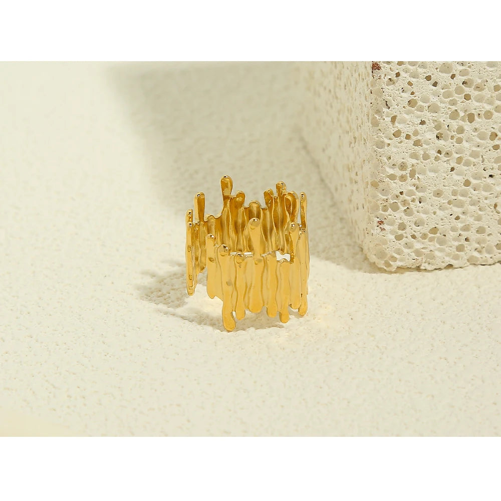 Ziora Irregular Wide Band Ring