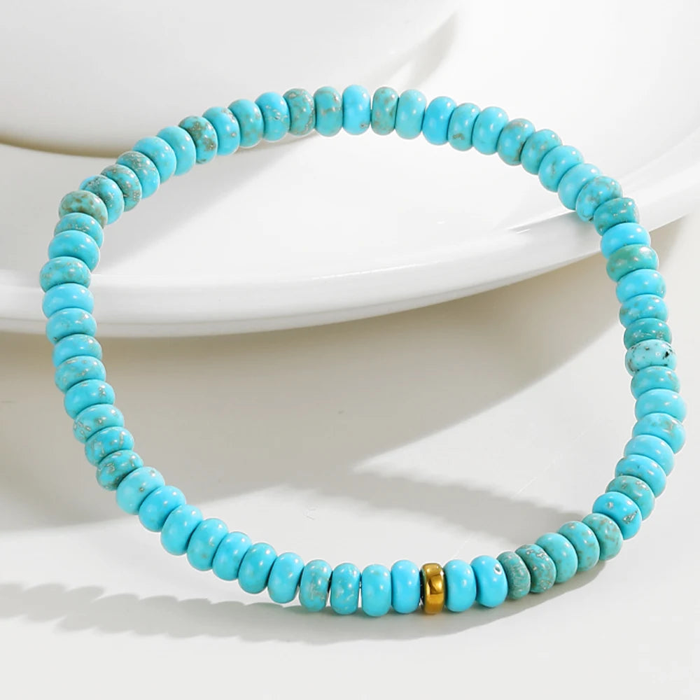 Ziora Round Beads Handmade Natural stone  Bracelets